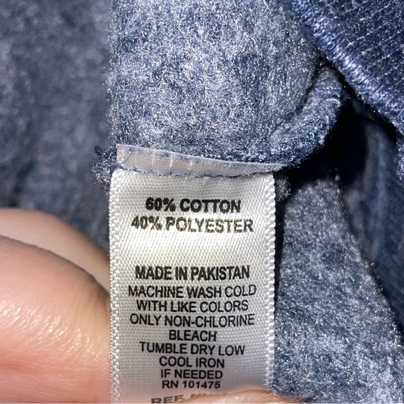 Airfield Estates J. America Women’s Cowl Neck Blue Sweatshirt With Biplane Logo - Picture 7 of 7